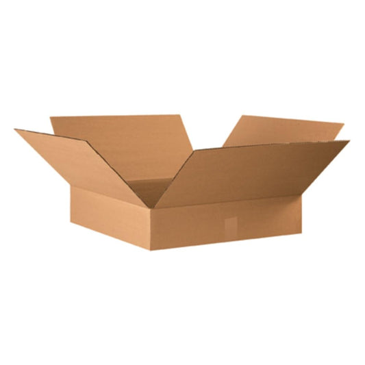 BOX USA Shipping Boxes Flat 22"L x 22"W x 4"H 10-Pack - Corrugated Cardboard Box for Moving, Mailing, Packing, Packaging and Storage