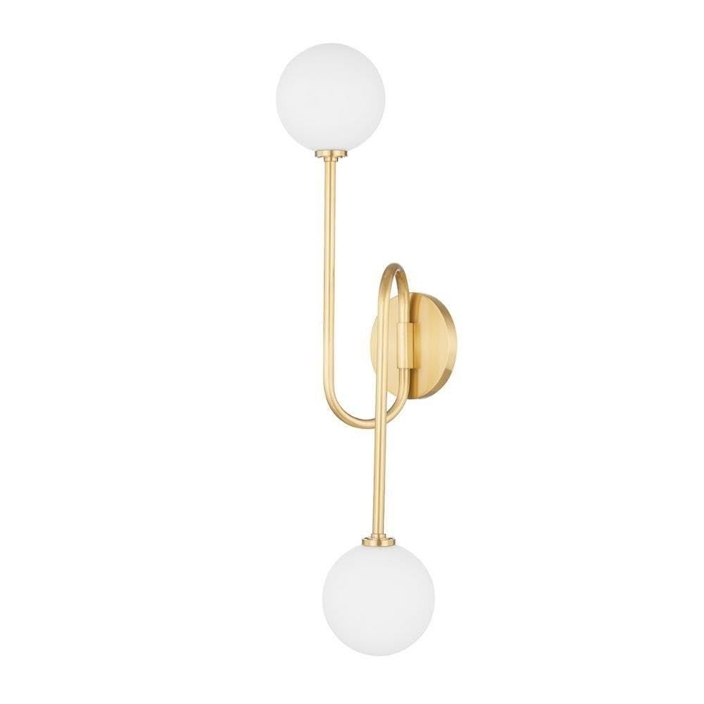 Mitzi H655102A-AGB Zani - 2 Light Wall Sconce 25.5 inches Tall and 8 inches Wide - Aged Brass