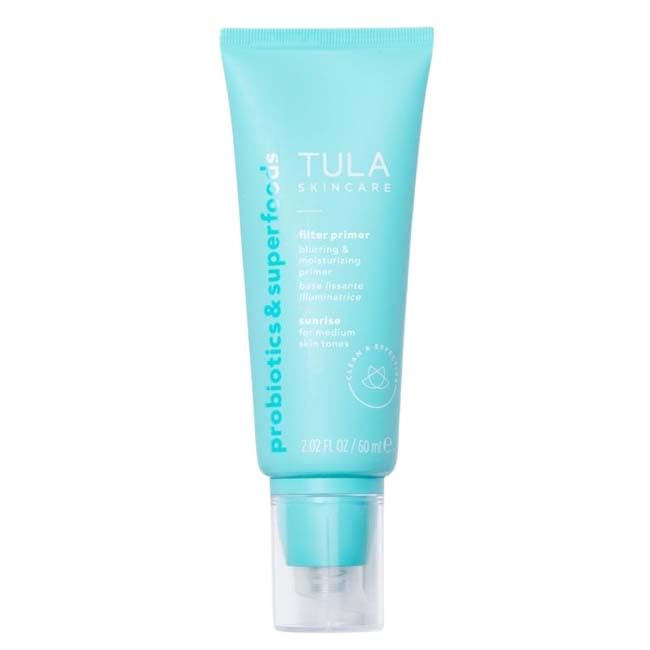 TULA Skin Care Face Filter Blurring and Moisturizing Primer - Supersize Sunrise, Evens the Appearance of Skin Tone & Redness, Hydrates & Improves Makeup Wear, 2.02fl oz