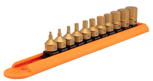 Mayhew Tools 16005 Low-Profile Dual Drive Set, 11-Piece Metric Hex, Titanium-Coated