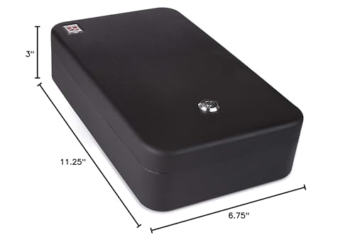 MEDICINE RX SAFE Medication Drawer Safe - Key Lock, Black (MDS-2K)