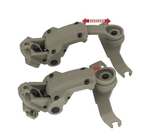 ArmorMason Rear Helmet Rail Attachment Kit Compatible with MSA Sordin & TCI Liberator Headsets (Tan)