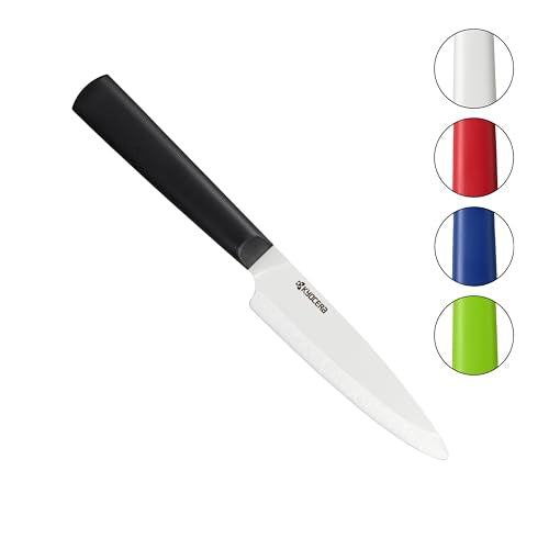 KYOCERA INNOVATIONwhite 4.5" Ceramic Utility Knife - White Z212 Blade with Non-Slip Black Handle
