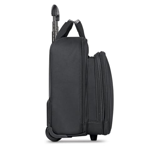 Solo New York Bryant Rolling Laptop Bag with Wheels,Fits Up to 17.3-Inch Laptop,Travel Friendly Wheeled Briefcase for Women and Men with Telescoping Handle, Black, 14" x 16.8" x 5" (PT136-4)