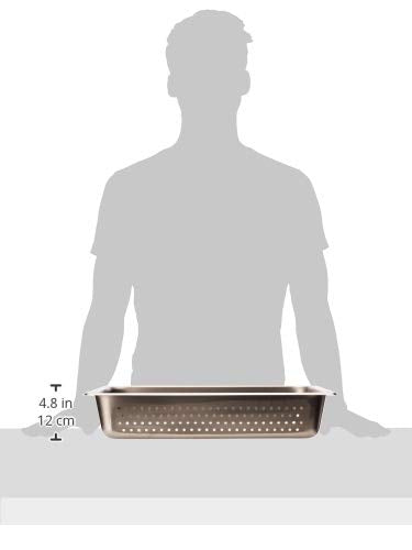 Winco Full Size Pan Perforated, 4-Inch, Medium