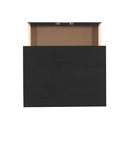 Linon Corinne Black Six Drawer Wide Rolling Storage Cart