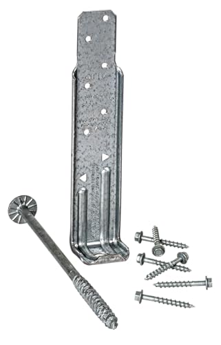 Simpson Strong-Tie DTT1Z-KT DTT1Z ZMAX Galvanized Deck Tension Tie Kit for 2X with Screws (4-Qty) (Pack of 4)