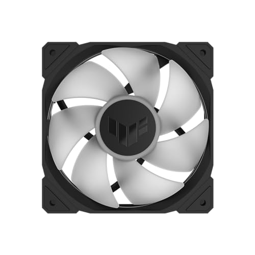 ASUS TUF Gaming TR120 ARGB Fan - Black - Triple Pack Higher Cooling Performance Extra-Thick 28mm Fan Frame, Exclusive Double-Layered LED Matrix Design with 16 Addressable RGB LEDs, Aura Sync