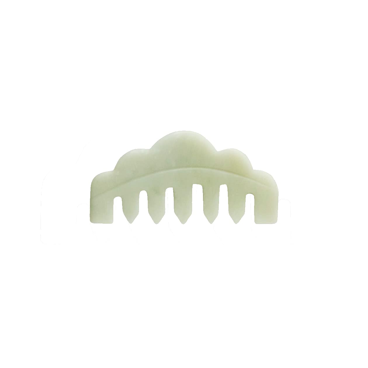 Mount Lai Hand-Carved Natural Jade Massaging Gua Sha Scalp Comb, Gua Sha Jade Comb Scalp Massager and GuaSha Scraping Tool, Balances and Cools, Promotes Relaxation and Blood Circulation