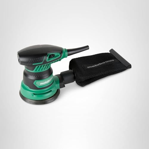 Metabo HPT 5-Inch Random Orbit Finishing Sander, Variable Speed, Palm-Style Comfort Grip, 230W 2.8 Amp Motor, 9,000-13,000 RPM, Dust Collection Hose Connector, Compact and Lightweight Design, SV13YST