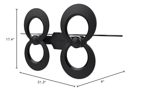 Antennas Direct ClearStream MAX-V PRO Indoor Outdoor TV Antenna, UHF VHF, Multi-Directional, 70+ Mile Range, 4K 8K UHD, NEXTGEN TV – w/Wall Bracket