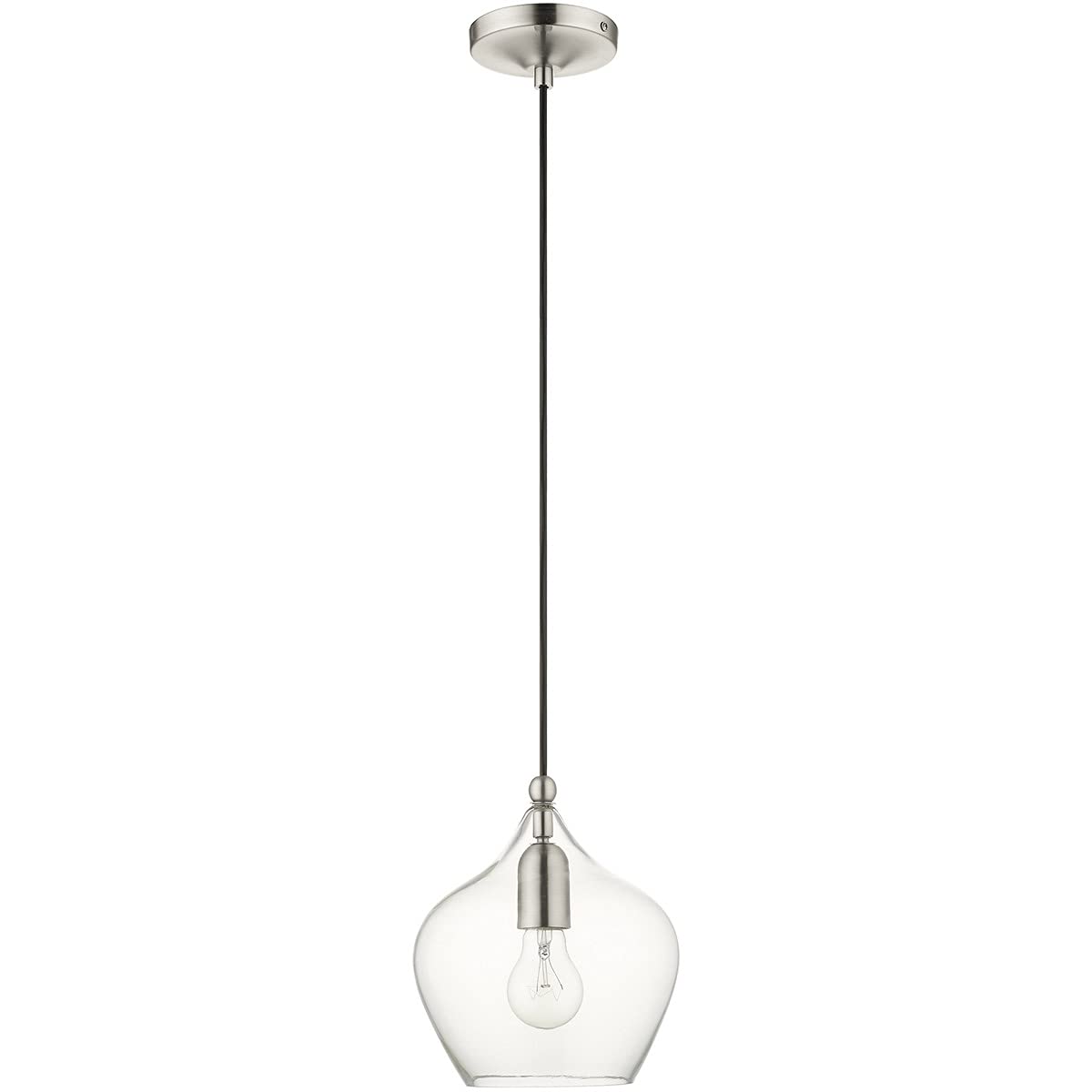 Livex Lighting 49088-91 1 Light Brushed Nickel Mini Pendant