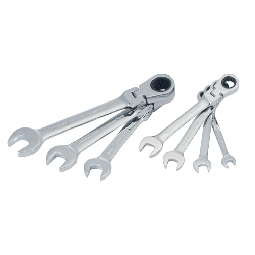 CRAFTSMAN Ratchet Set, 7-Pack, 72-Tooth, 180 Degree Flexi Head Design, Solid Chrome Finish (CMMT87009)