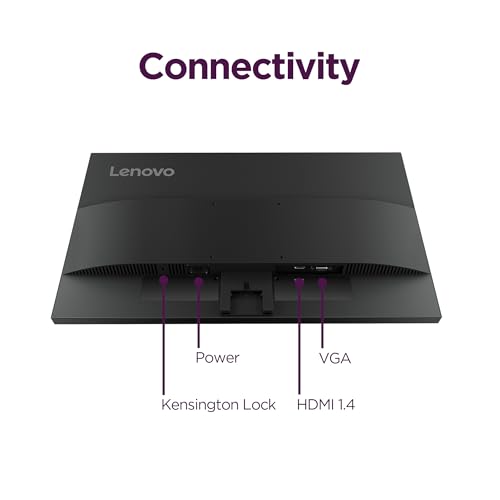 Lenovo L24-4e Office Monitor - 23.8" FHD IPS Display - 100Hz Refresh Rate - 4 ms MPRT - 99% sRGB - Raven Black - Tilt Stand