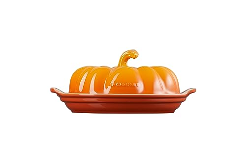 Le Creuset Stoneware Pumpkin Butter Dish, Persimmon
