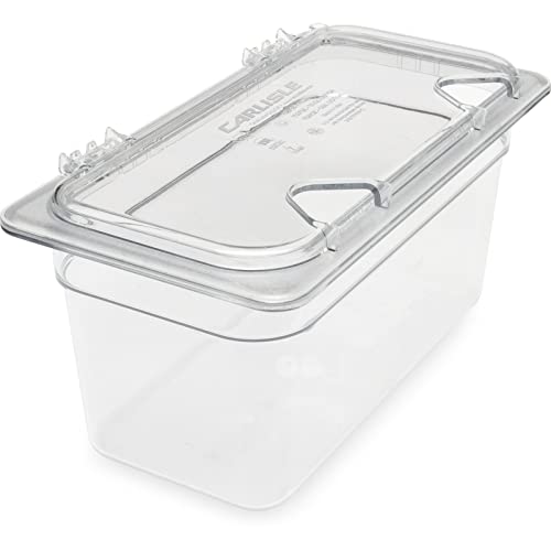 Carlisle FoodService Products Storplus Food Storage Container Food Pan, Chafing Pan for Catering, Buffets, Restaurants, Polycarbonate (Pc), 1/3 Size 6 Inches Deep, Clear, (Pack of 6)
