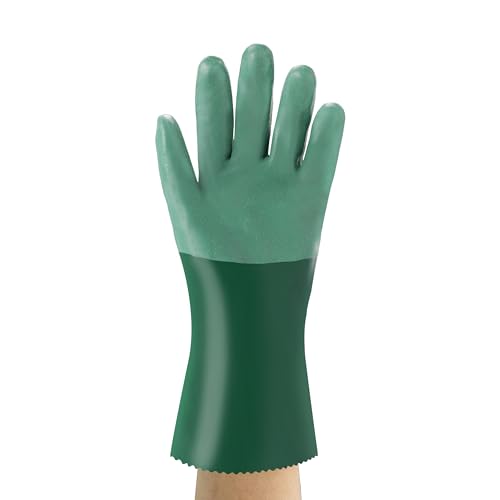 Ansell Scorpio 8-352 Neoprene Glove, Chemical Resistant, Gauntlet Cuff, 12" Length, Large (Pack of 12)