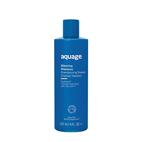 Aquage SeaExtend Silkening Shampoo, Smoothes and Silkens Coarse, Curly Hair, 8 oz.