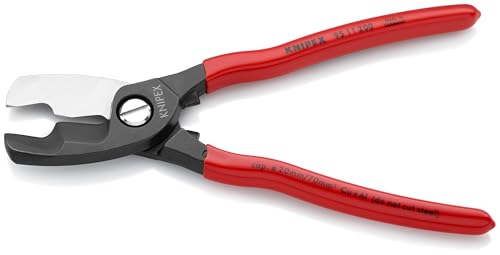 KNIPEX Tools - Cable Shears, Twin Cutting Edge (9511200), 8 inches