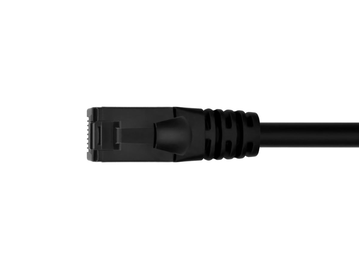 Monoprice Cat6A Flexible TPE Patch Cable - 100 Feet - Black | UTP, 24AWG, 500MHz, Pure Bare Copper, Snagless RJ45, Ethernet Cable - Flex Series