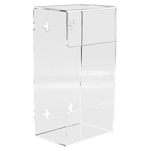 Kantek Wall Mounted Acrylic Glove Box Holder Dispenser, 3 Box Capacity, Easy Box Swap, for Use in Food Service, Healthcare, Hospitals, Restaurants, 10.3" x 3.8" x 16", Clear