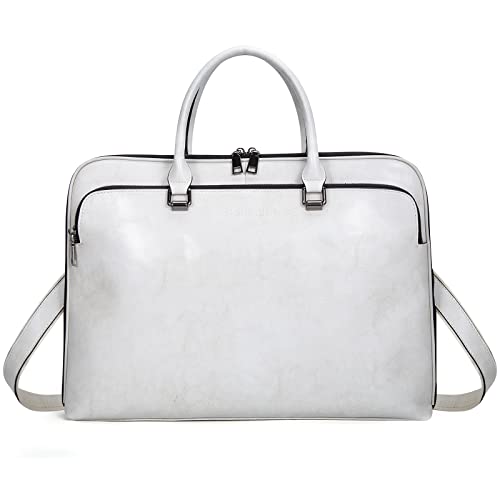 Laptop Messenger briefcase shoulder bag: Genuine Leather men 13 14 inch macbook case women work tote handbag Black