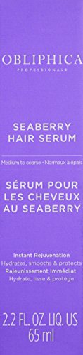 Obliphica Seaberry Leave in Hair Serum for Medium & Course Hair - Vitamins and Omegas for Frizz Free & Nourished Hair - Hair Serum for Dry Hair and Growth - 2.2 Fl Oz