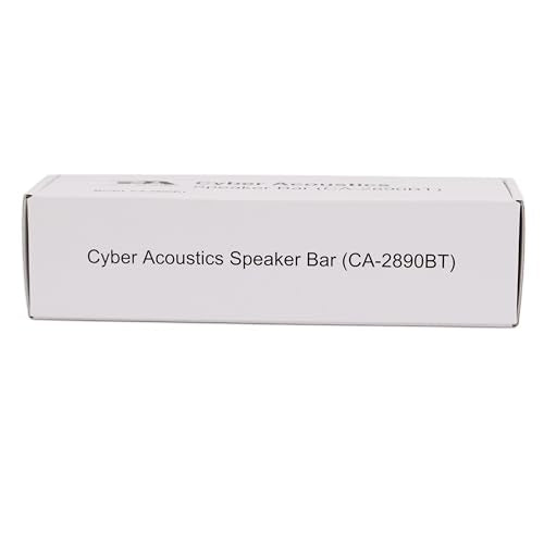 Cyber Acoustics USB & Bluetooth Speaker Bar (CA-2890BT) – USB Powered Speaker with Speakerphone for PC and Bluetooth to Simultaneously Connect to Smartphones, Clamps to Monitor, Convenient Controls