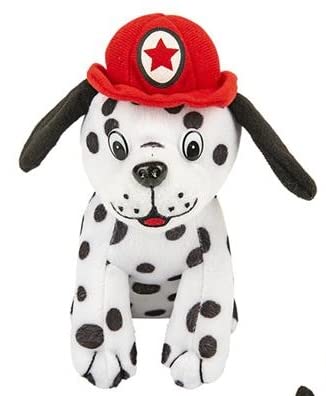 HAPPY DEALS ~ Plush Dalmation Firefighter Dogs with Fire Hat | 12 Pc | 7 Inch Stuffed Animals
