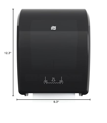 Tork 772828 Mechanical Paper Towel Dispenser, 15.95" Width x 12.32" Length x 9.32" Depth, Black (Case of 1 Dispenser)