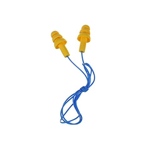 3M E-A-R UltraFit Corded Ear Plugs 340-4004, 100-Pair, Yellow, Poly Bag 3404004