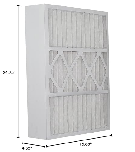 Aerostar 16x25x5 MERV 13 - 2 Count - Pleated HVAC, Furnace & Air Conditioner Filters - Removes Bacteria, Dust, Cold & Flu Germs, Lint, Mold, Pet Dander, Allergy-Causing Pollen, Smog, Smoke & Viruses