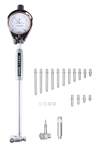 Accusize Industrial Tools Dial Bore Gauge Set, 1.4-6 inch Measuring Range, 0.0005'' Graduation Interval, Ee20-1406
