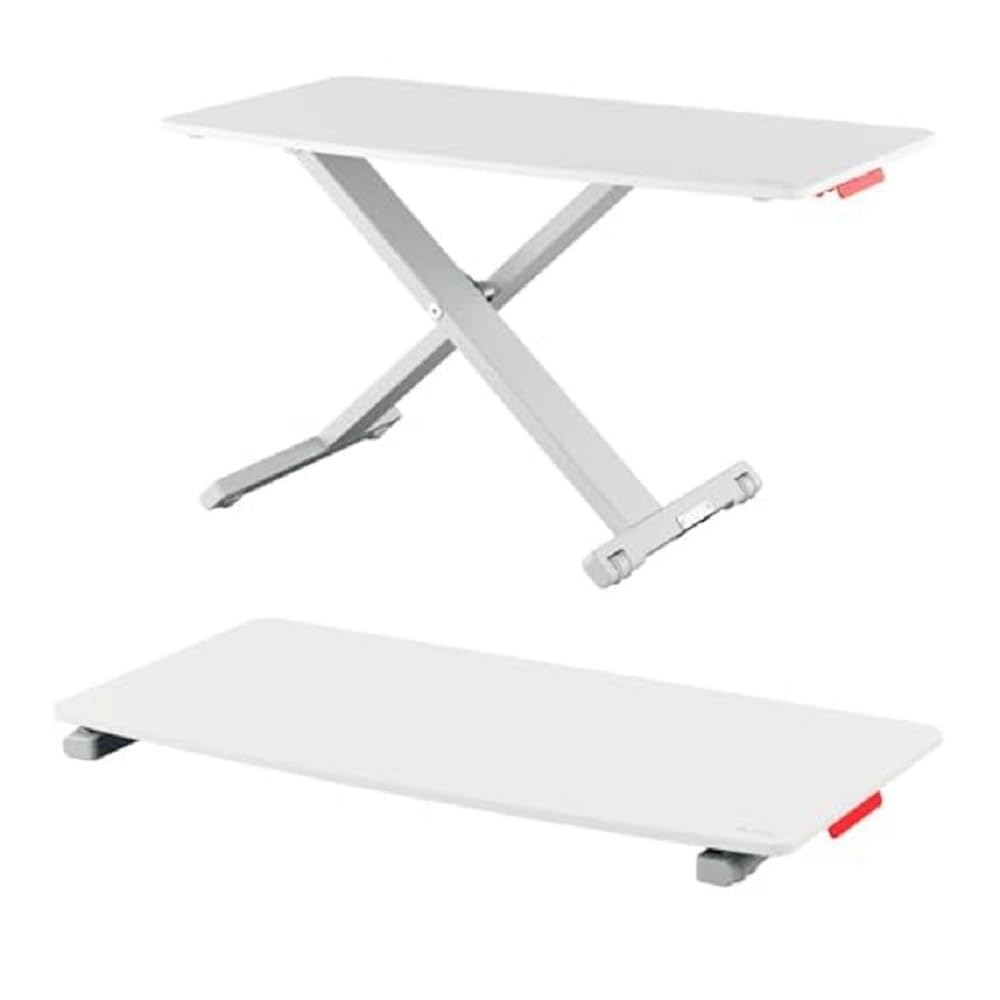 Leitz Ergo Standing Desk Converter, Adjustable Sit to Stand Up Desk Workstation, Monitor Riser, Holds Laptop and Mouse (65330085-NA)