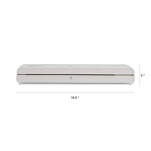 Amazon Basics 12 inch Thermal Laminator Machine, 1 Min Warm-Up, Home/Office/School Use, 20 Pouches Included, White