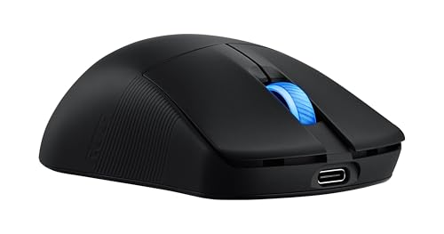 ASUS ROG Harpe Ace Mini Wireless Gaming Mouse, 49g Lightweight, AimPoint Pro 42K Optical Sensor, Optical Micro Switches, ROG Polling Rate Booster, Esports & FPS Gaming, Small, Medium, Black