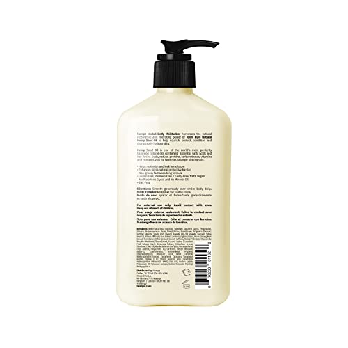 Hempz Age Defying Body Moisturizer, 17 Fl Oz, 2 Pack Bundle - Daily Herbal Moisturizer, Shea Butter Anti-Aging - Body Lotion, Hemp Extract Lotion - Skin Care Products, 100% Pure Organic Hemp Seed Oil