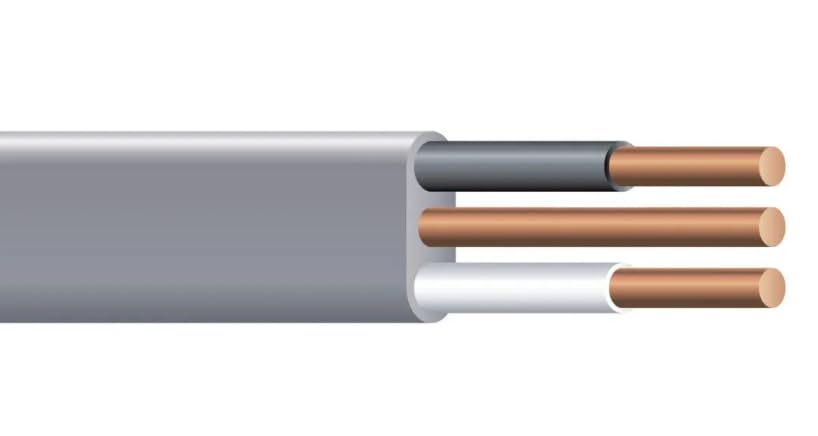 100 FT 14/2 Type UF-B Copper. #14 AWG, 2 Conductors with Ground. Insulated Jacket Gray