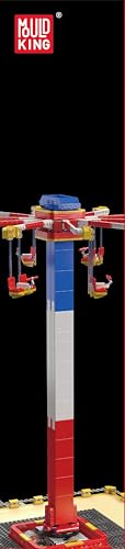 Mould King Flying Swing Ride Building Set, Rotating Flying Chair Amusement Park Model Kit, City Construction Building Blocks Set, Home Decoration Gift for Teens, Adults(1581 Pcs)