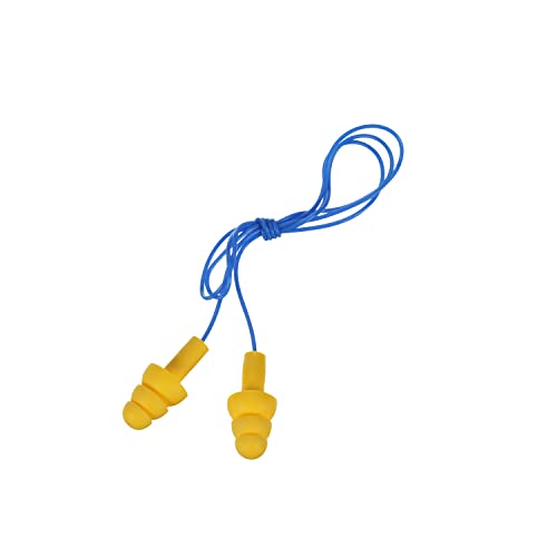 3M E-A-R UltraFit Corded Ear Plugs 340-4004, 100-Pair, Yellow, Poly Bag 3404004