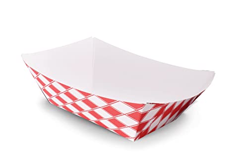 DHG PROFESSIONAL Case of 1000 Paper Food Trays, Popcorn, Nacho, Burger (Size 25, 1/4 lb)