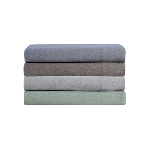 Tommy Bahama - Queen Sheet Set, Twill Weave Bedding with Matching Shams and Deep Pockets, Wrinkle-Resistant Bed Essentials, Oeko-Tex Certified (Paradise Twill Blue, Queen)
