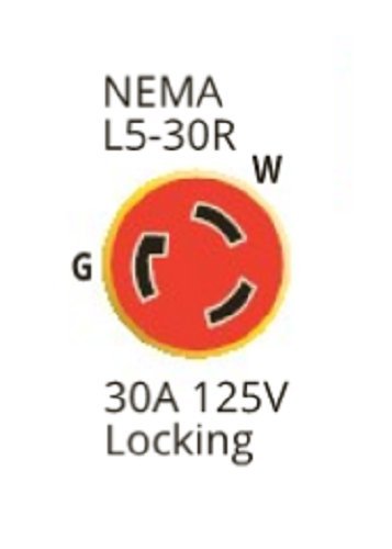 Marinco 199116 Cordset, 30A 125V, 12', Yellow