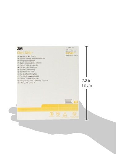 3M Steri-Strip Adhesive Skin Closures, 1" x 5", 25 Packs of 4 Strips