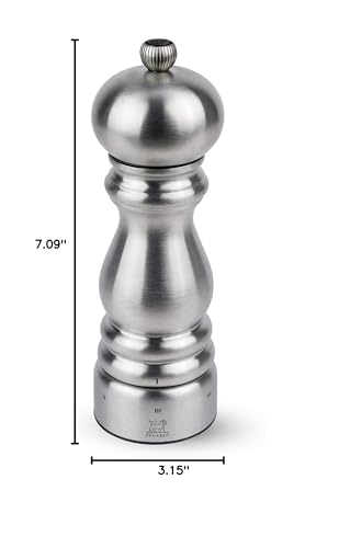 Peugeot - Paris Chef u'Select Manual Pepper Mill - Adjustable Grinder - Stainless Steel