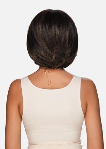 Vivica A. Fox HMB-KATE, Handmade & Hand-tied Wig, Supreme Human Hair Blend, Color 1B Off Black