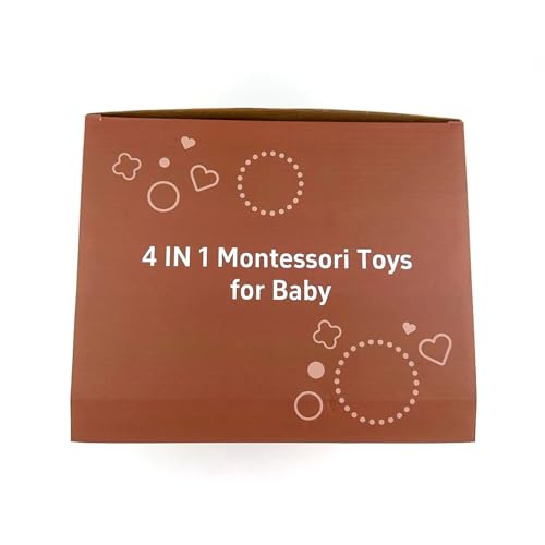 usrela 4 in 1 Baby Toys for 6 12 18 Month, Learning Toys for Babies 6-12 Months, Busy Cube, Stacking Sorter, Piano Xylophone Pull String Travel Toy, Birthday Gifts for Toddlers 1 2 Years Old