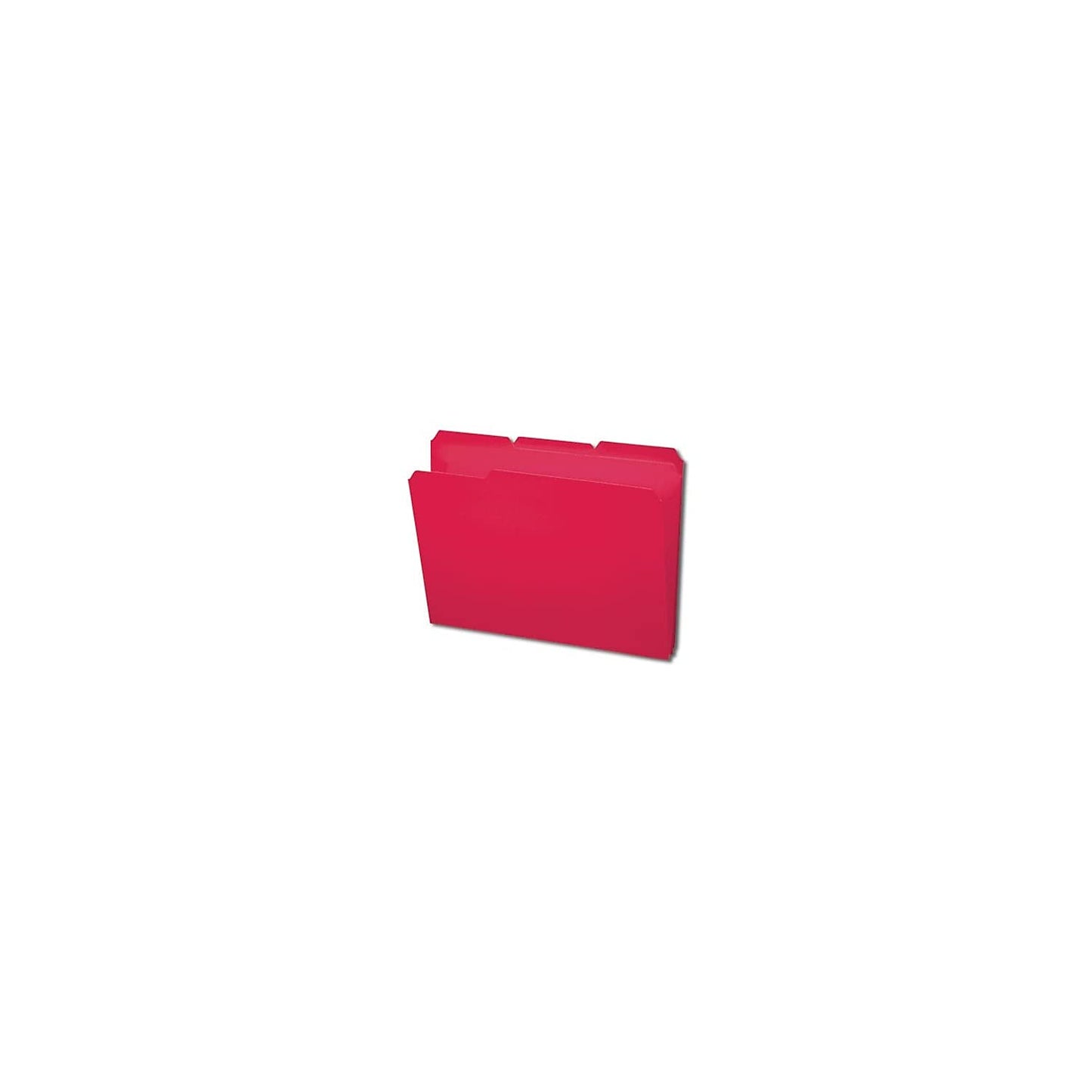 Smead Poly File Folder, 1/3-Cut Tab, Letter Size, Red, 24 per Box (10501)