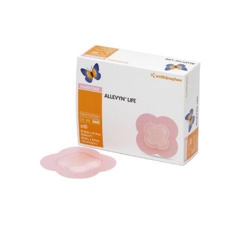Smith+Nephew ALLEVYN Life Wound Dressing, 5" in X 5" in Box of 10