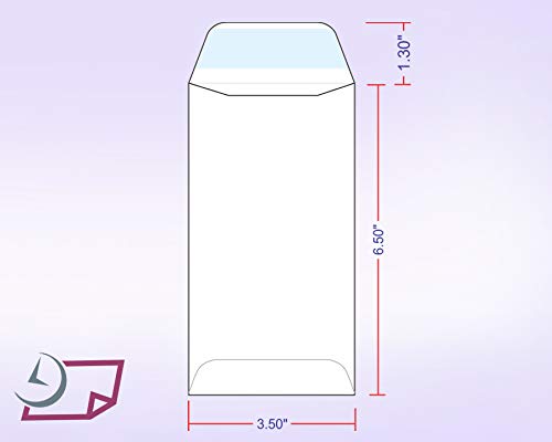 #7 Coin White Envelope for Small Parts, Cash, Jewelry Etc., from NextDayLabels, 500 Per Box (Reg. Gum)